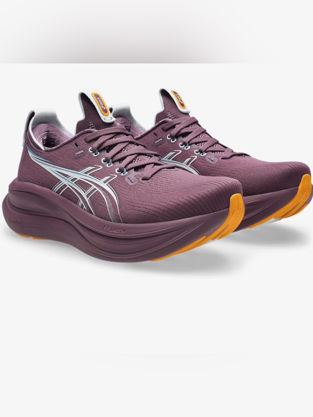 ASICS Women’s Gel-Nimbus 28 Running Sneakers Plum & Orange Size 7
